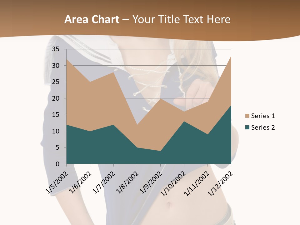 Glamourous Long Hair Head PowerPoint Template