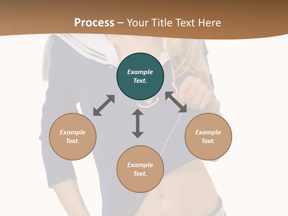 Glamourous Long Hair Head PowerPoint Template