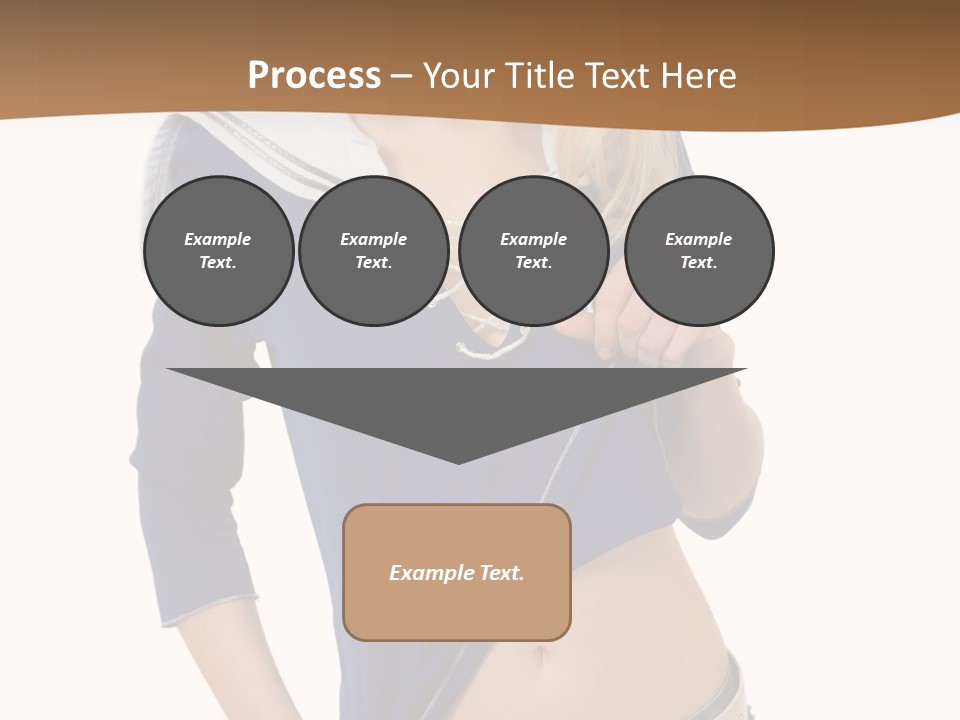 Glamourous Long Hair Head PowerPoint Template