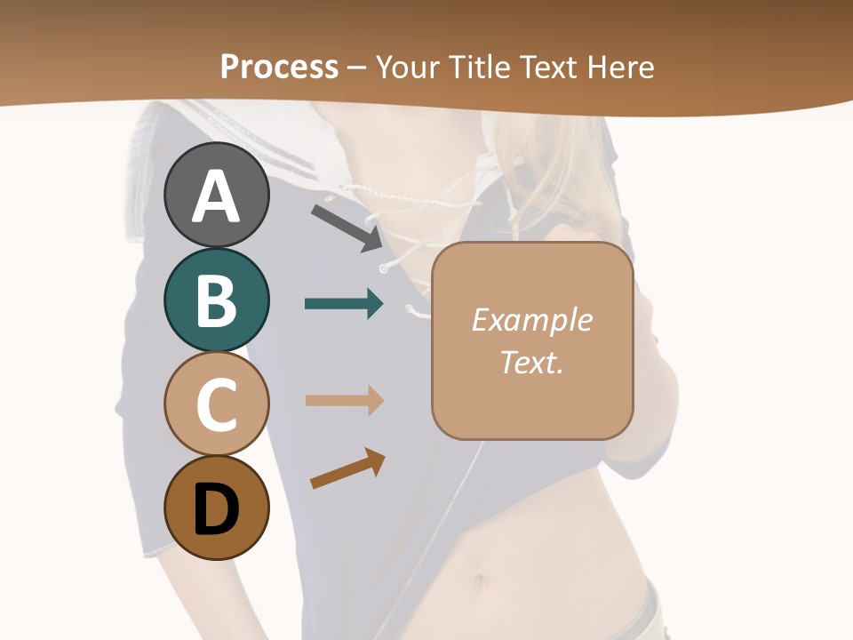 Glamourous Long Hair Head PowerPoint Template