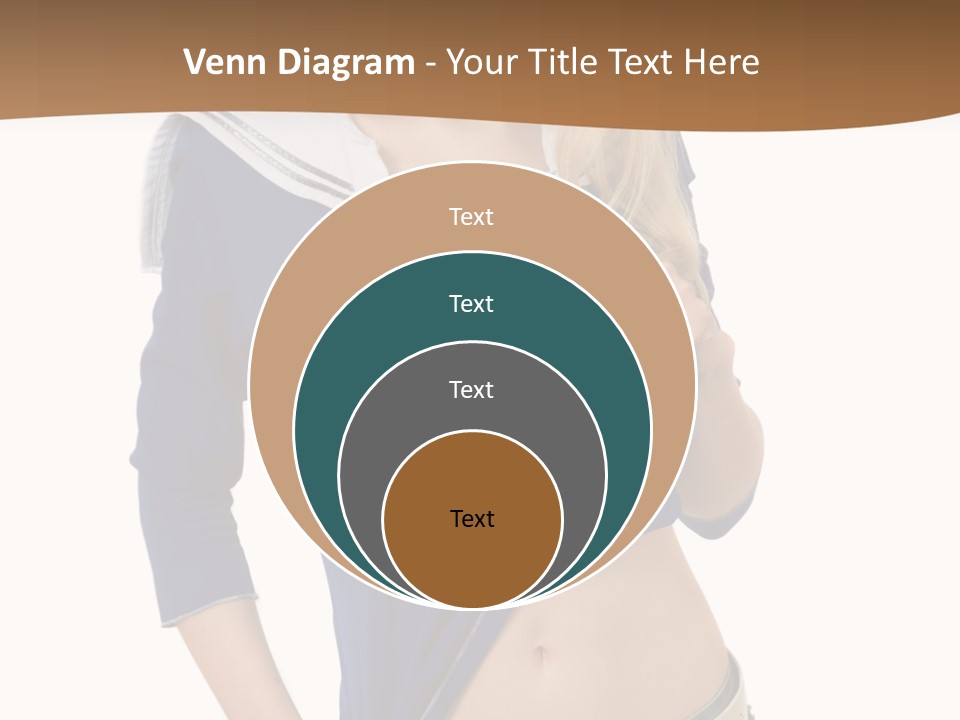 Glamourous Long Hair Head PowerPoint Template