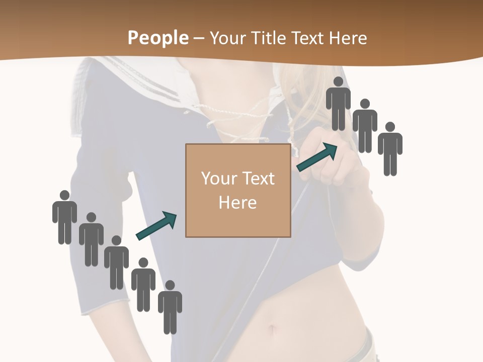 Glamourous Long Hair Head PowerPoint Template