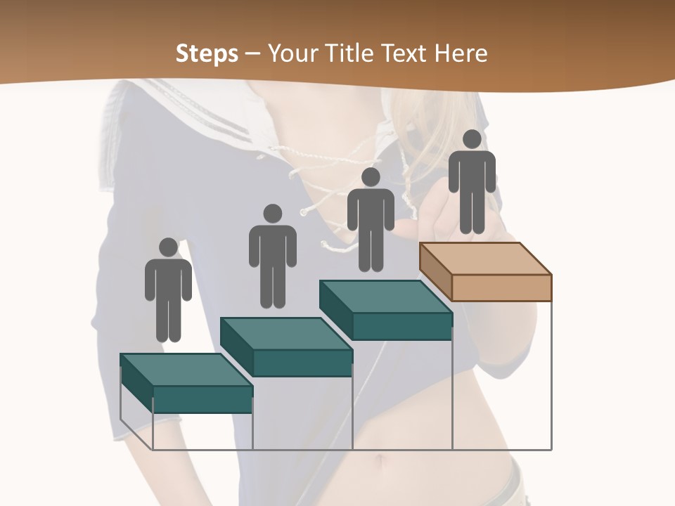 Glamourous Long Hair Head PowerPoint Template