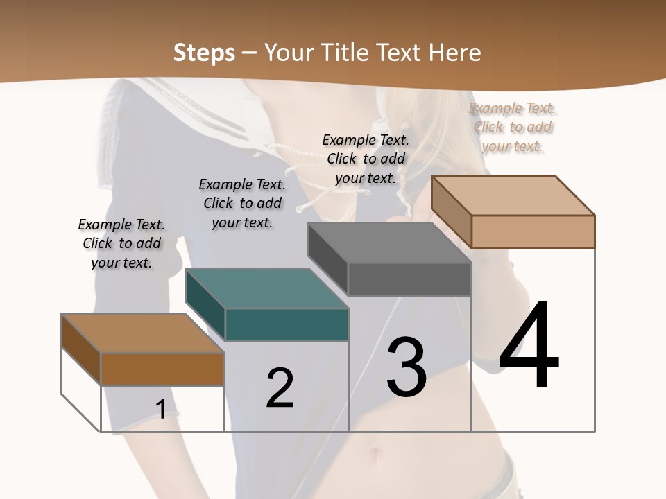 Glamourous Long Hair Head PowerPoint Template