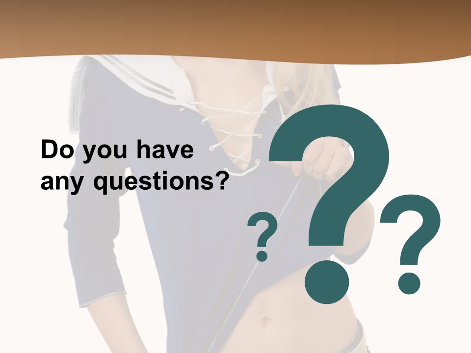 Glamourous Long Hair Head PowerPoint Template