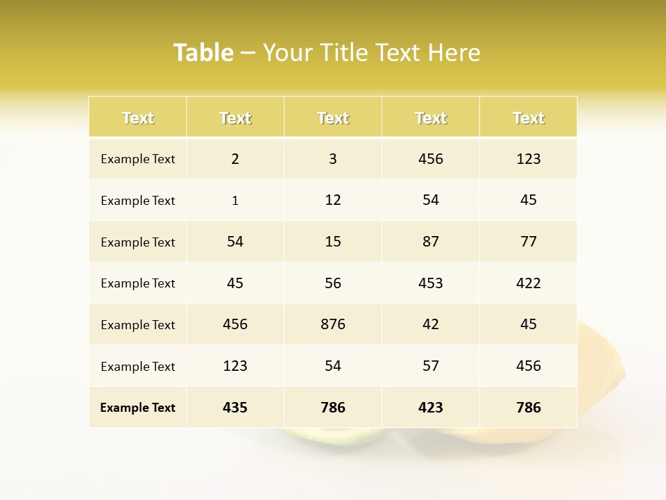 Lemon Lime Fleshy PowerPoint Template