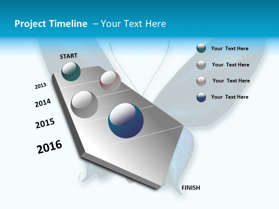 Round Insect Yellow PowerPoint Template