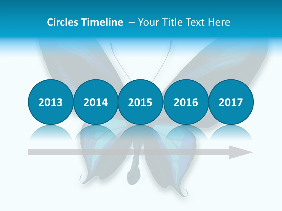 Round Insect Yellow PowerPoint Template