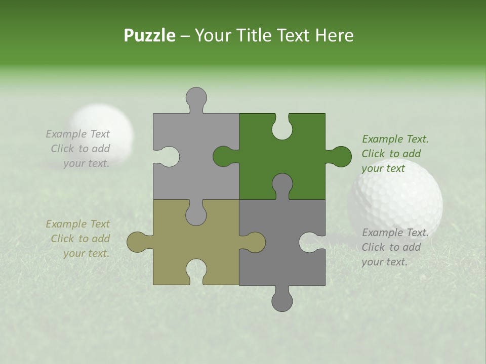 Retirement Player Green PowerPoint Template