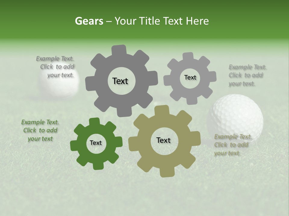 Retirement Player Green PowerPoint Template