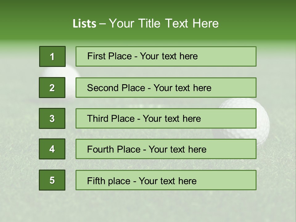 Retirement Player Green PowerPoint Template