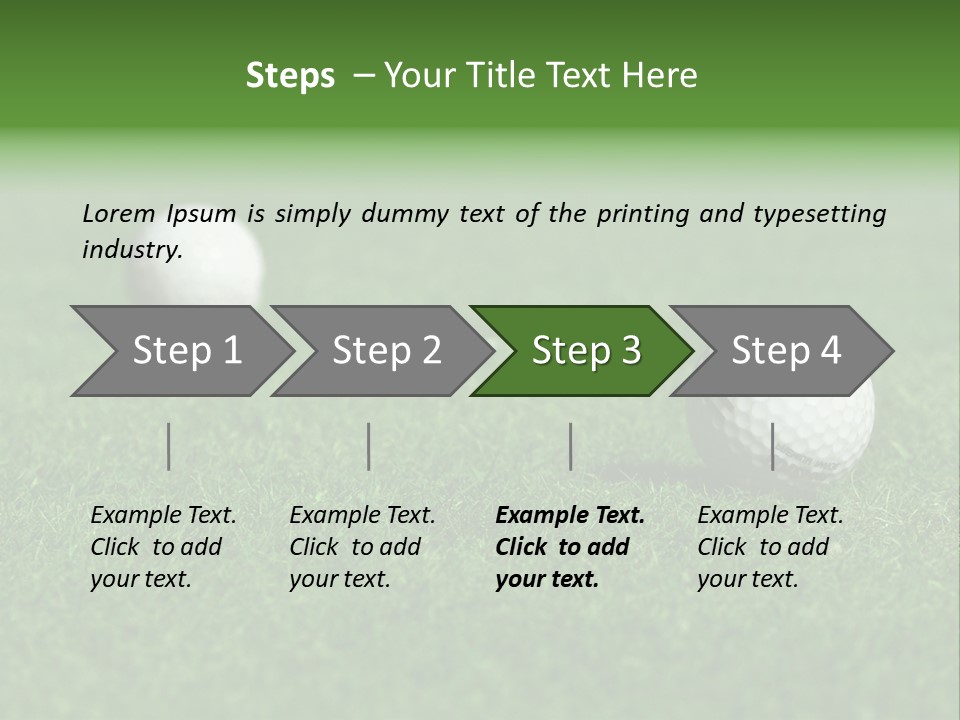 Retirement Player Green PowerPoint Template