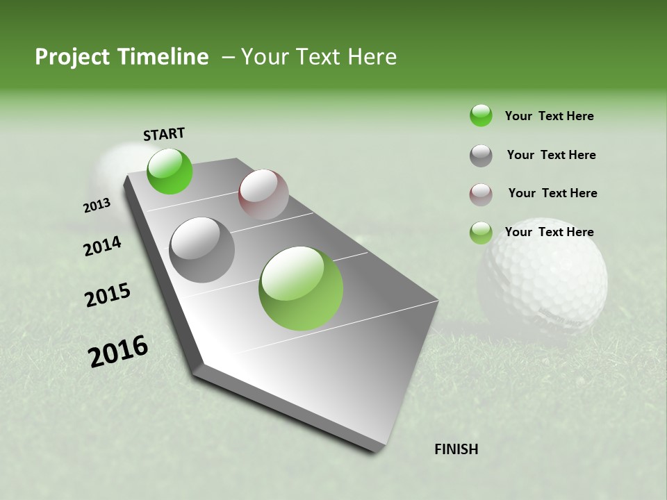 Retirement Player Green PowerPoint Template