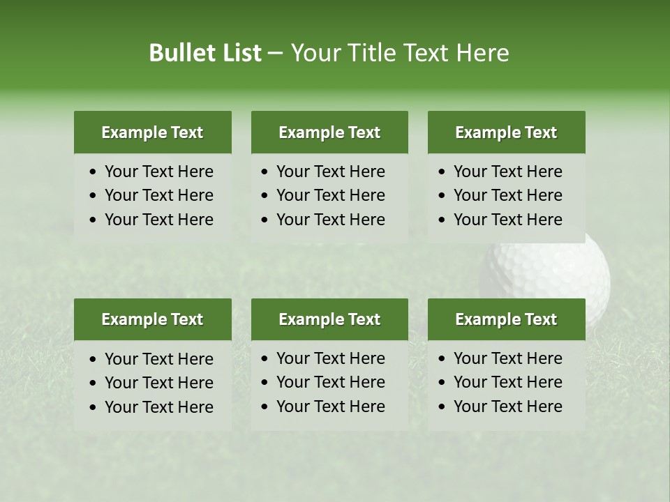 Retirement Player Green PowerPoint Template