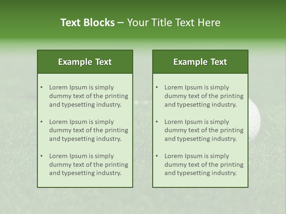 Retirement Player Green PowerPoint Template