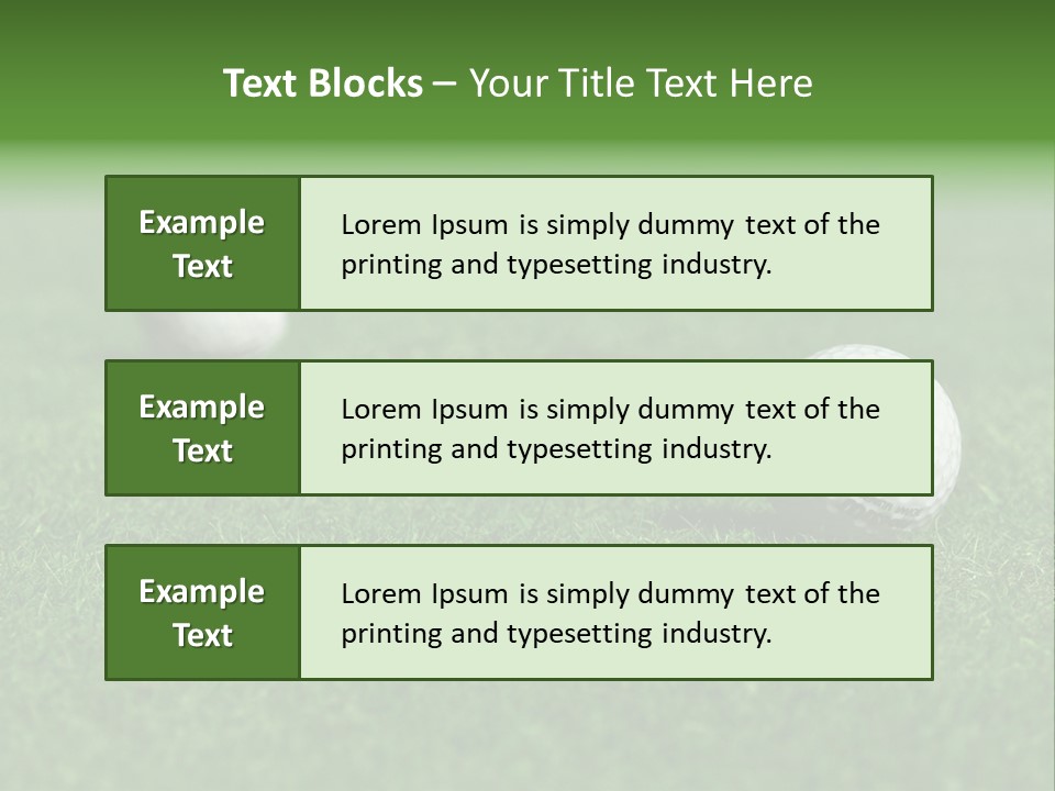 Retirement Player Green PowerPoint Template