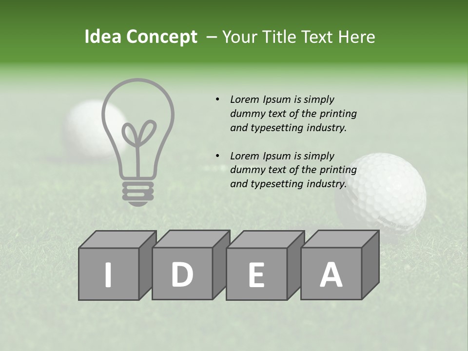 Retirement Player Green PowerPoint Template