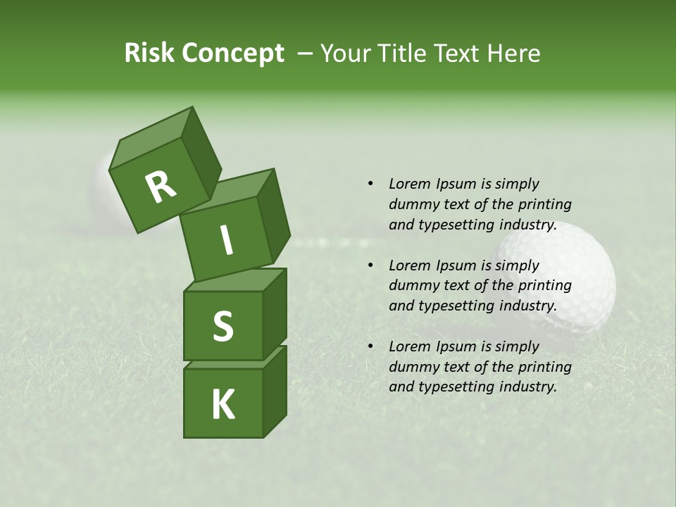 Retirement Player Green PowerPoint Template