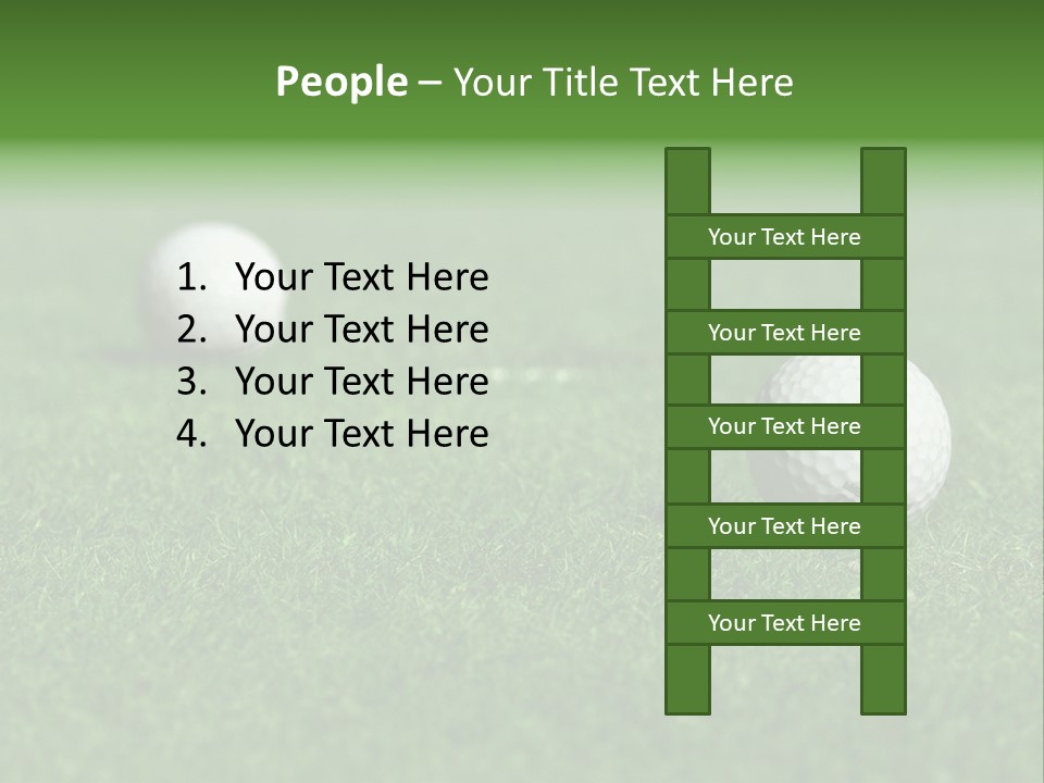 Retirement Player Green PowerPoint Template