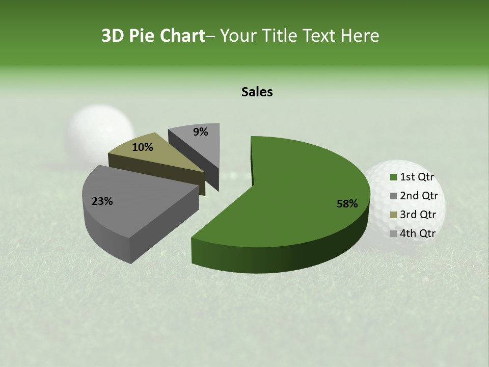 Retirement Player Green PowerPoint Template