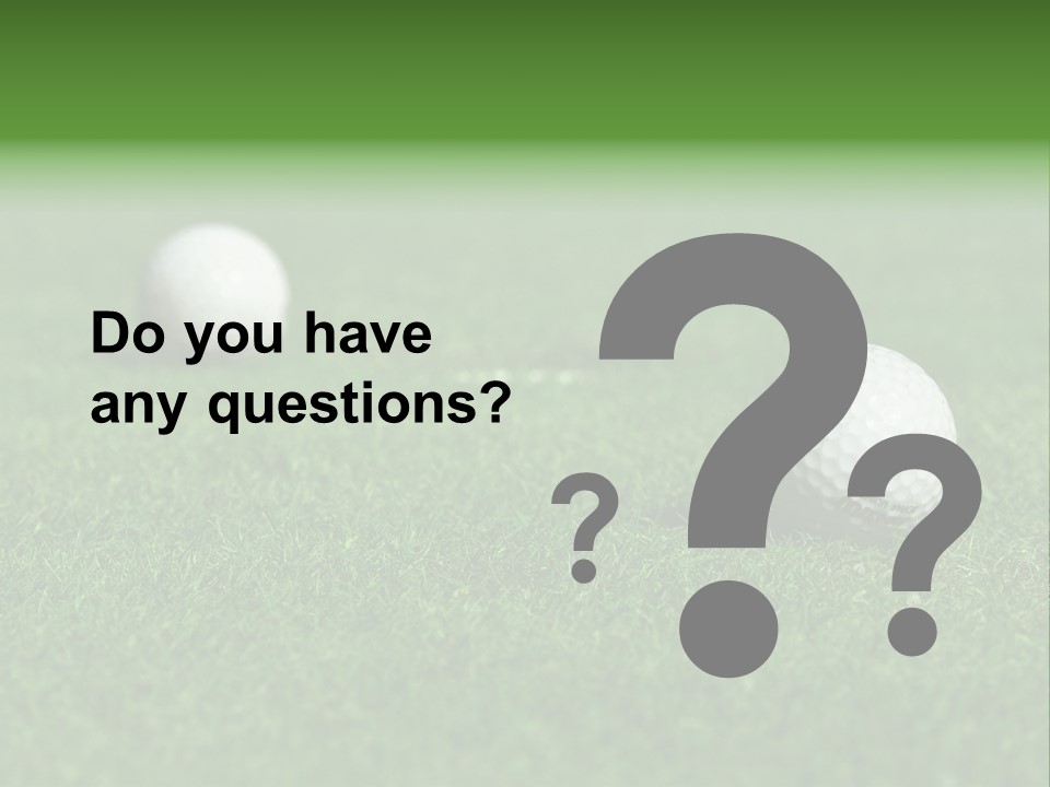 Retirement Player Green PowerPoint Template