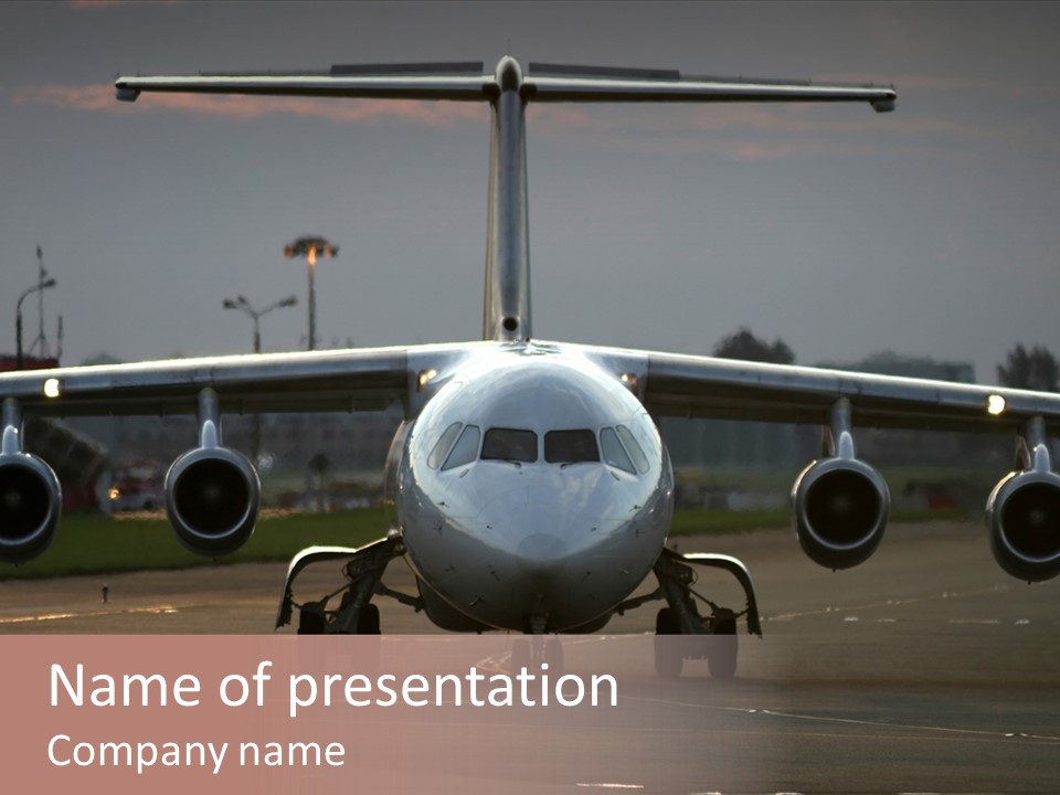 Transport Airport Aviation PowerPoint Template