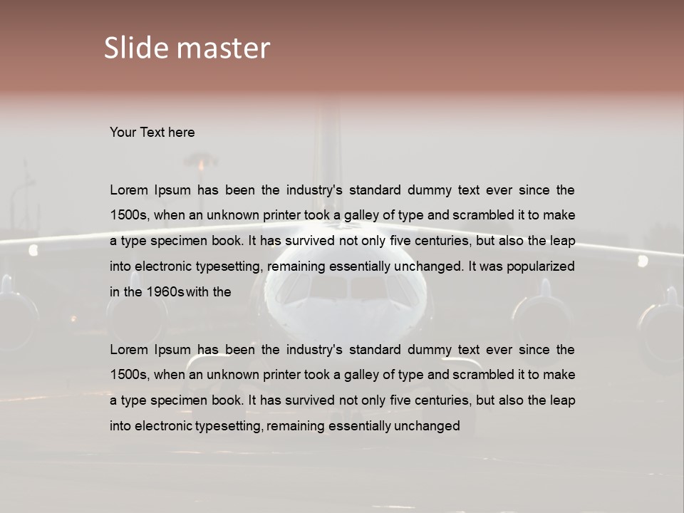 Transport Airport Aviation PowerPoint Template