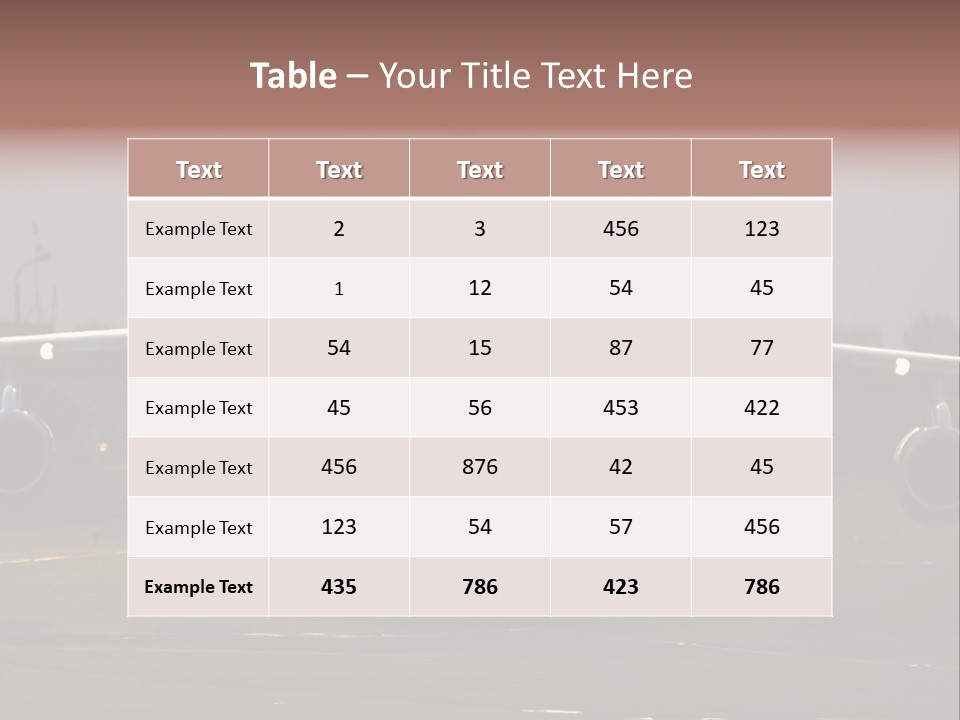 Transport Airport Aviation PowerPoint Template