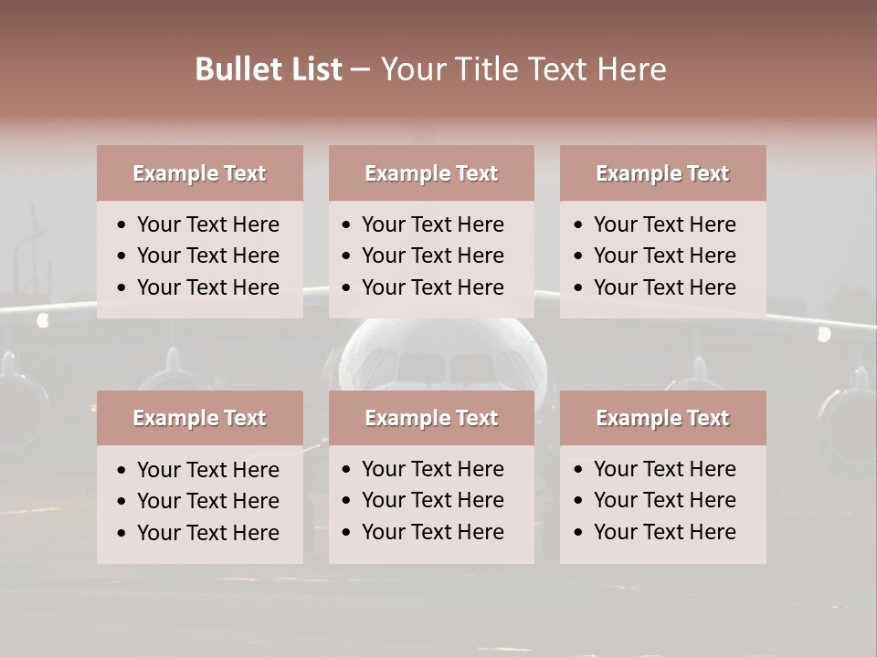 Transport Airport Aviation PowerPoint Template