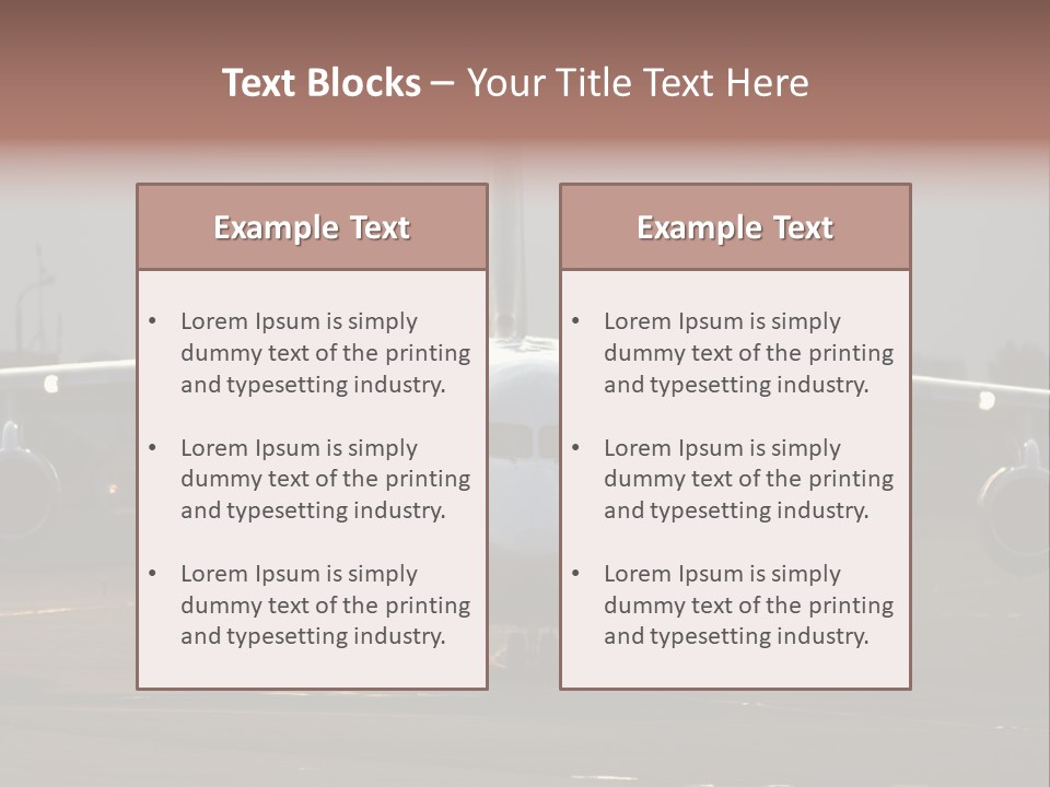 Transport Airport Aviation PowerPoint Template