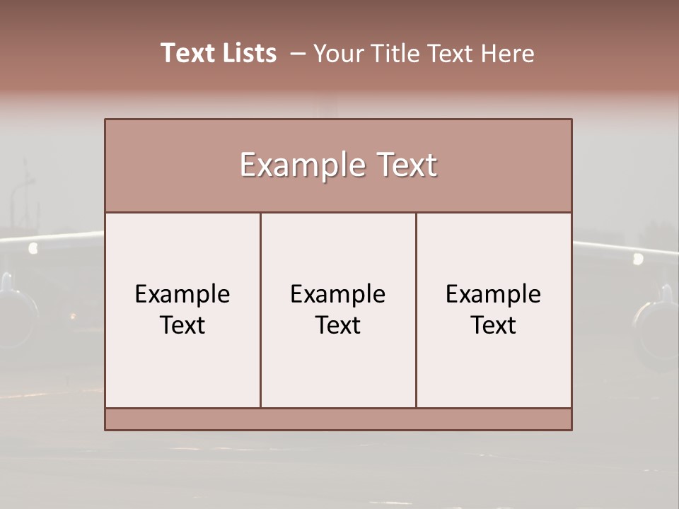 Transport Airport Aviation PowerPoint Template