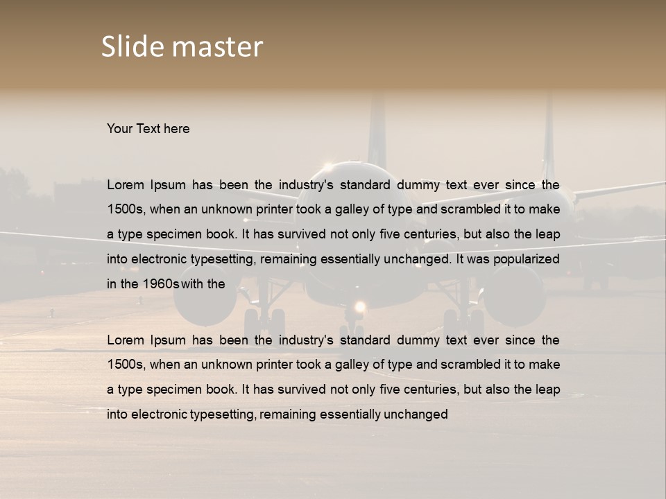 Runway Airport Taxiway PowerPoint Template