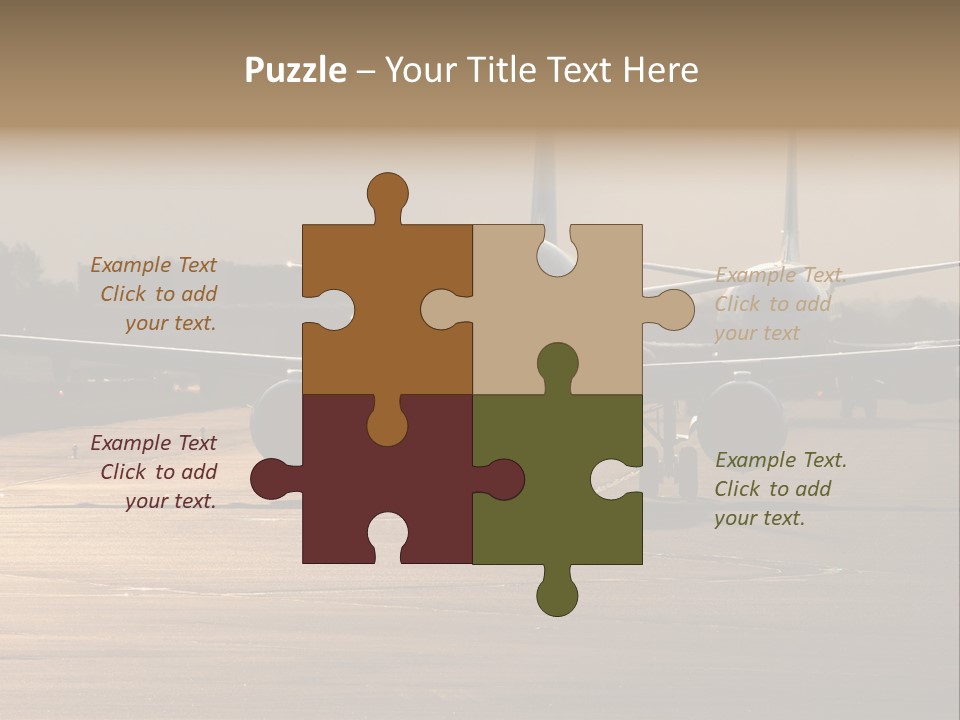 Runway Airport Taxiway PowerPoint Template