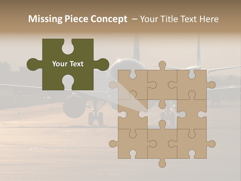 Runway Airport Taxiway PowerPoint Template