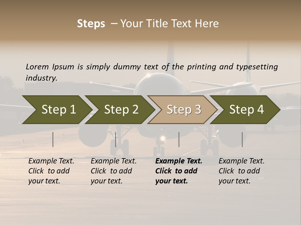Runway Airport Taxiway PowerPoint Template
