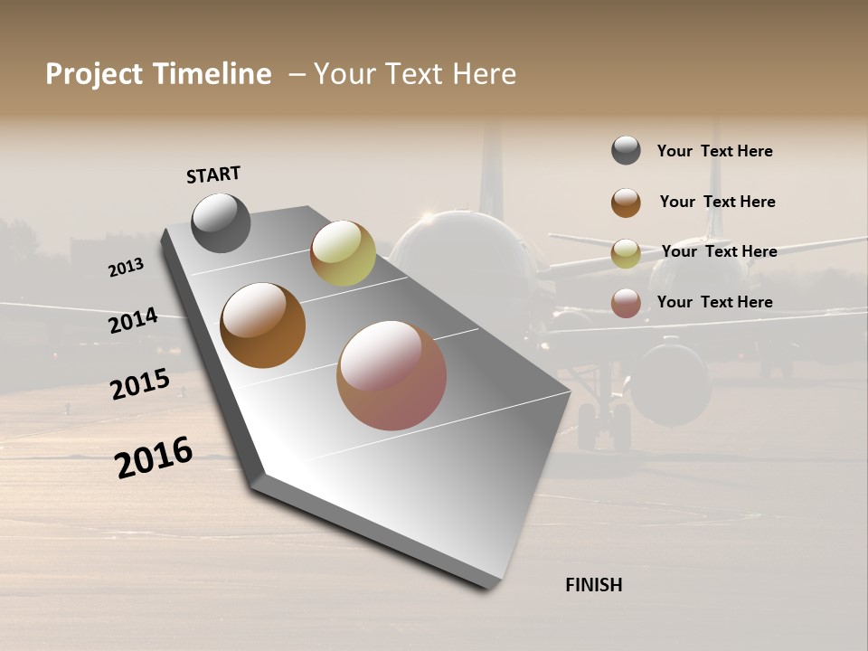 Runway Airport Taxiway PowerPoint Template