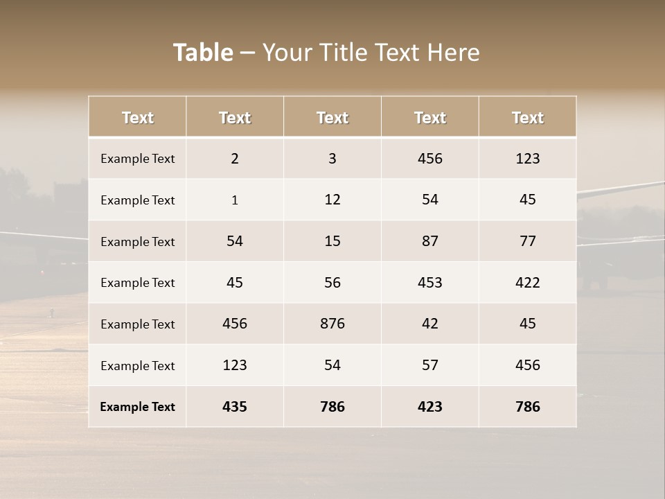 Runway Airport Taxiway PowerPoint Template