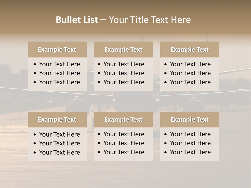 Runway Airport Taxiway PowerPoint Template