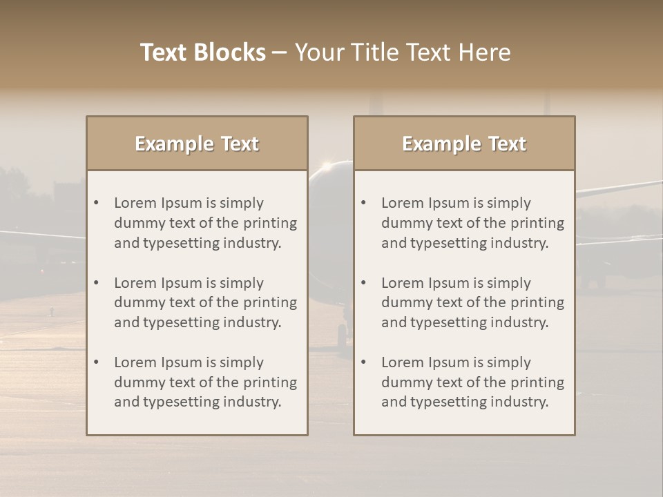Runway Airport Taxiway PowerPoint Template
