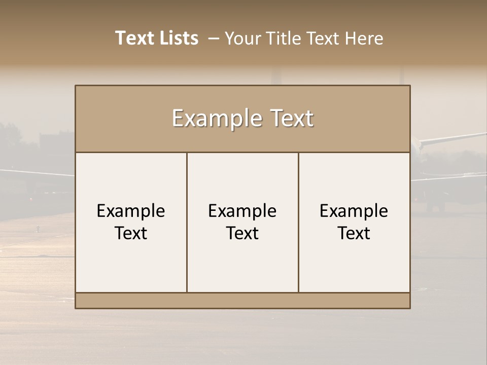 Runway Airport Taxiway PowerPoint Template