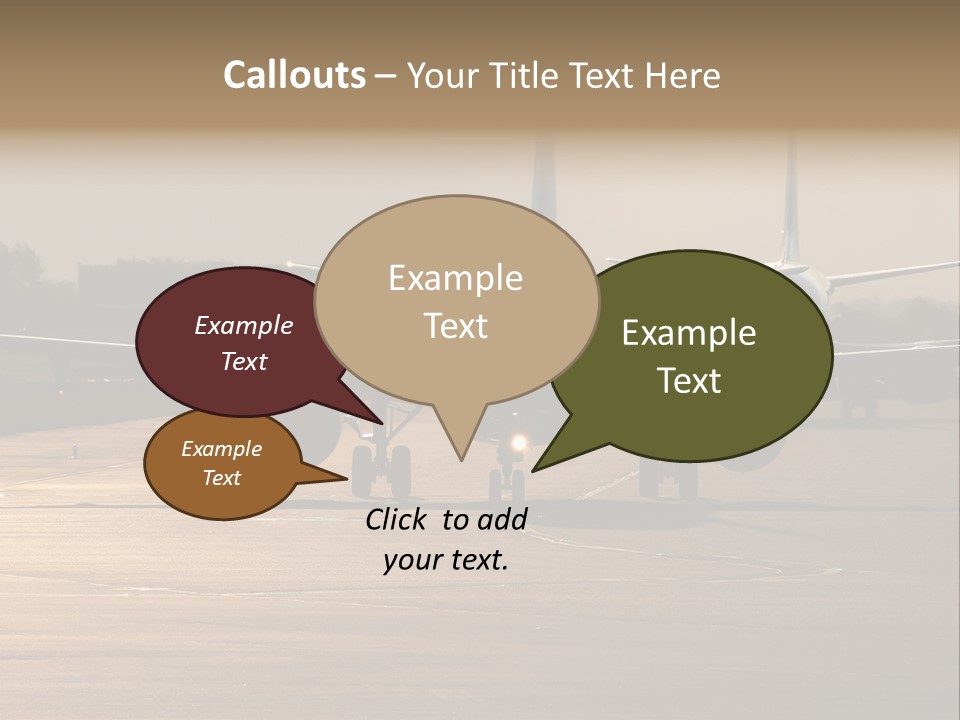 Runway Airport Taxiway PowerPoint Template