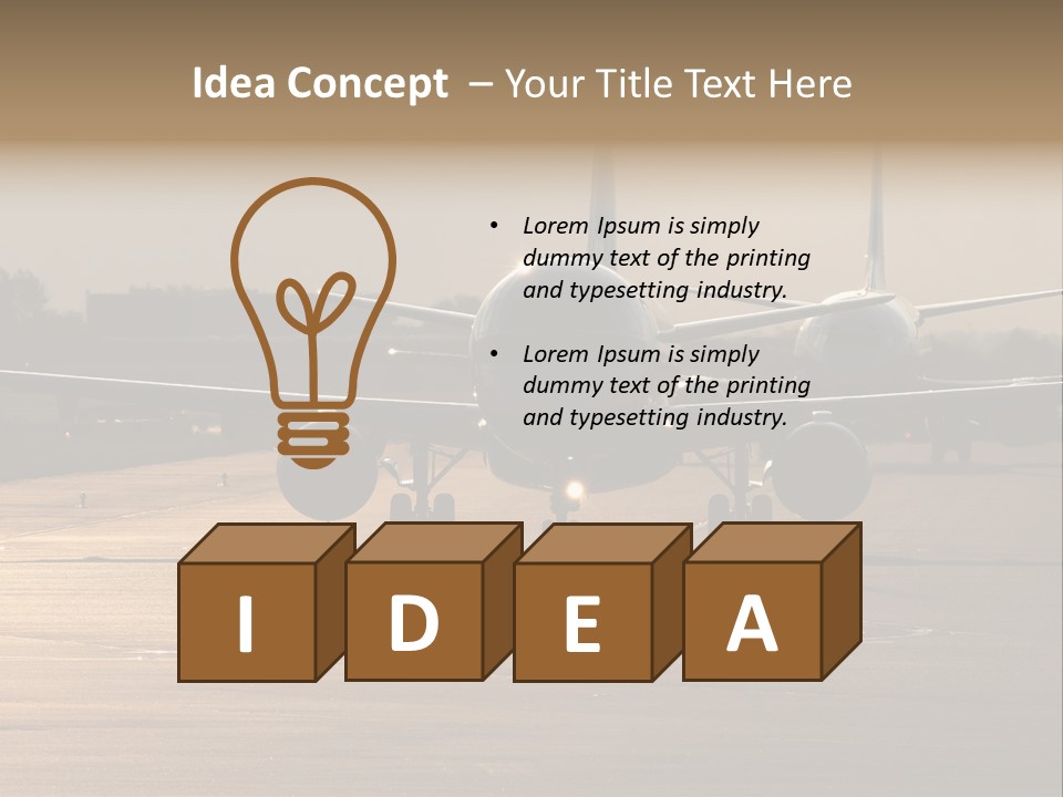 Runway Airport Taxiway PowerPoint Template
