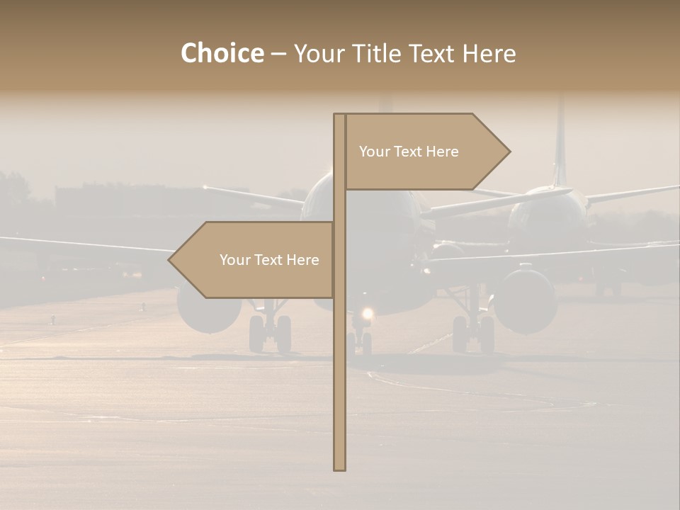 Runway Airport Taxiway PowerPoint Template