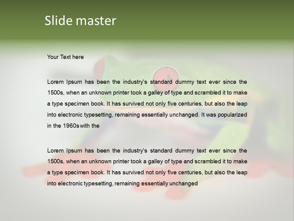 Reptile Tree Frog Colorful PowerPoint Template