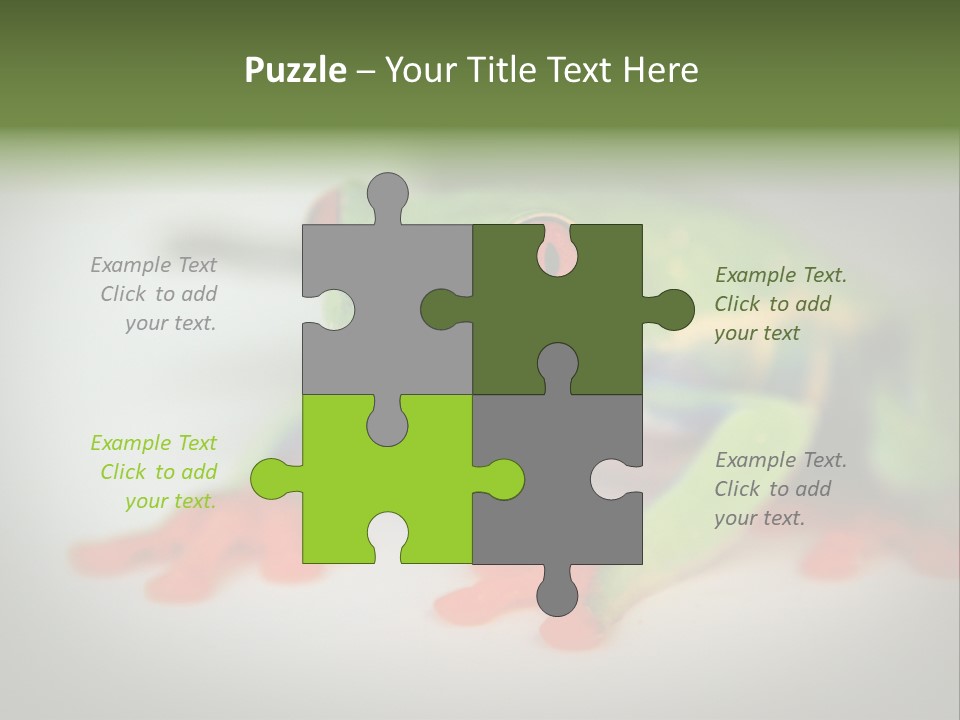 Reptile Tree Frog Colorful PowerPoint Template