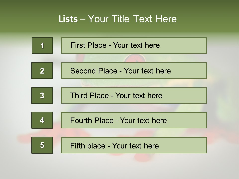 Reptile Tree Frog Colorful PowerPoint Template