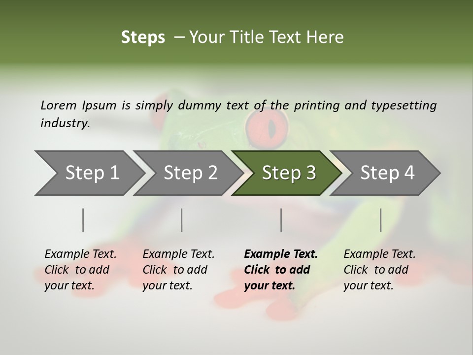 Reptile Tree Frog Colorful PowerPoint Template