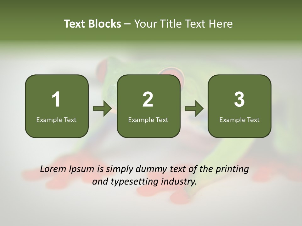 Reptile Tree Frog Colorful PowerPoint Template