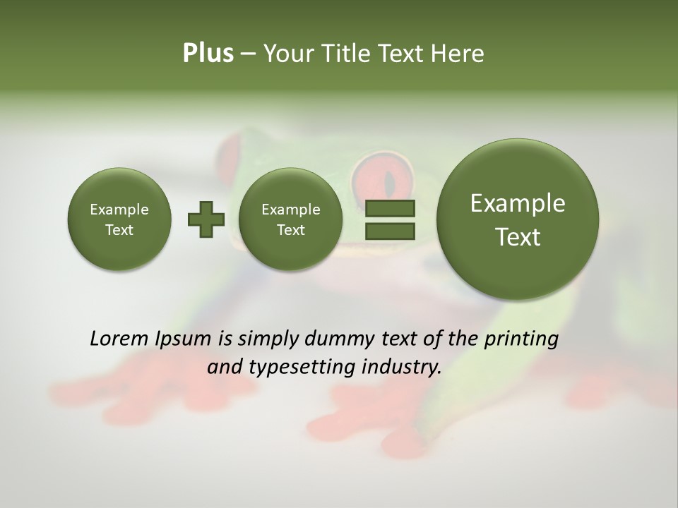 Reptile Tree Frog Colorful PowerPoint Template