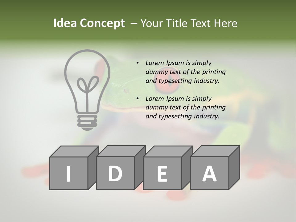 Reptile Tree Frog Colorful PowerPoint Template